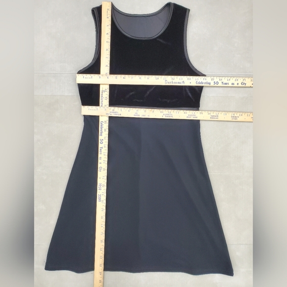 Vintage Byer mini dress women's tagged large fits small stretchy velour slinky - Picture 4 of 7